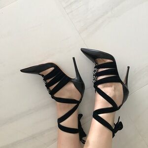Authentic Valentino garavani lace up heels